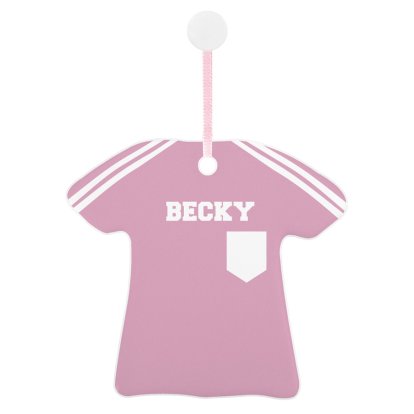 Personalised Name Pink Football T-Shirt Keepsake