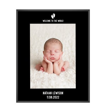 Personalised New Baby Glass Photo Frame