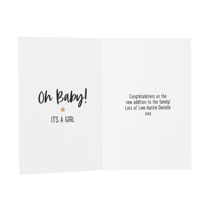 Personalised New Baby Message Card - Oh Babby