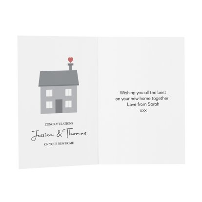 Personalised New Home Message Card - Congratulations