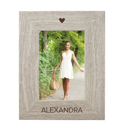 Personalised Nordic Photo Frame - Heart Design