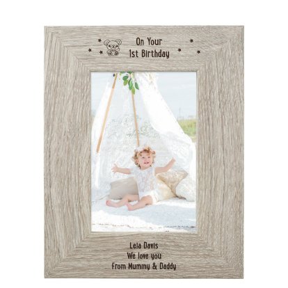 Personalised Nordic Photo Frame - New Baby Design