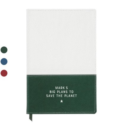Personalised Notebook for Him - Two Tone Hardcover