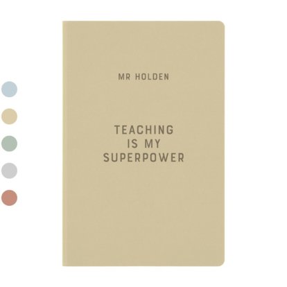 Personalised Notebook for Teachers - 100% Vegan & Hardback