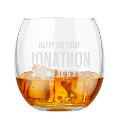 Personalised Old Fashioned Tumbler - Message