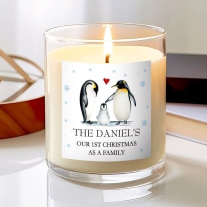 Personalised Our 1st Christmas Scented Candle