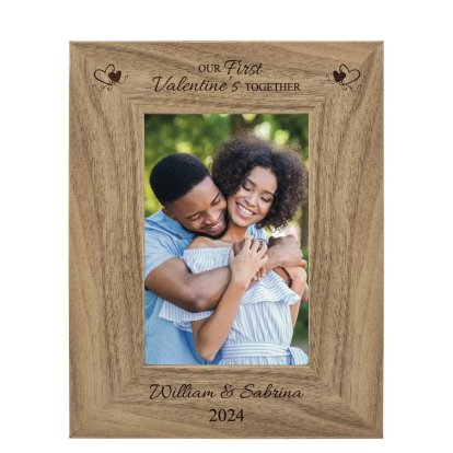 Personalised Our First Valentine's Day Photo Frame