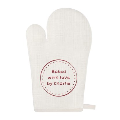 Personalised Oven Glove - Baked with Love
