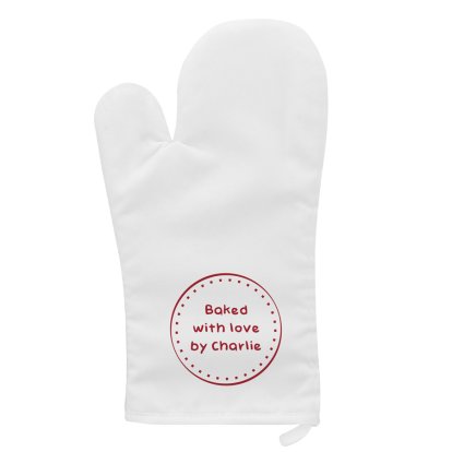 Personalised Oven Glove - Baked with Love 