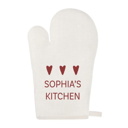 Personalised Oven Glove - Hearts