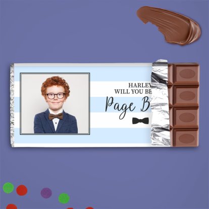 Personalised Page Boy Photo Chocolate Bar
