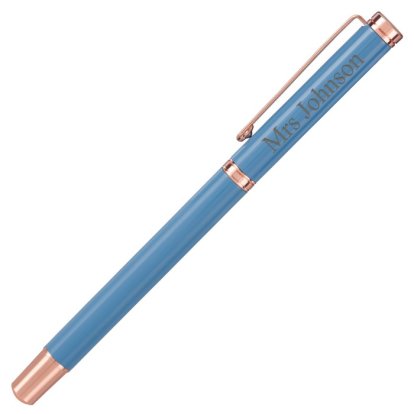 Personalised Pastel Blue Slim Pen