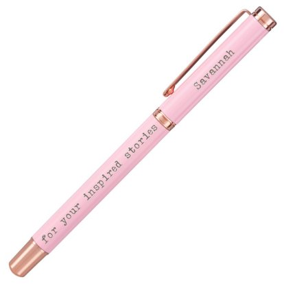 Personalised Pastel Pink Slim Pen