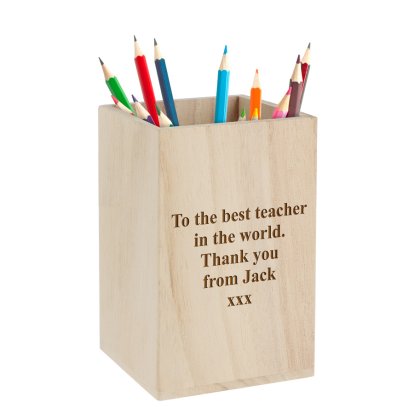 Personalised Pen & Pencil Holder - Any Message