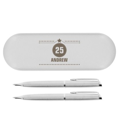 Personalised Pen Set & Gift Box - Birthday Year 