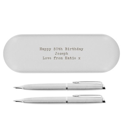 Personalised Pen Set & Gift Box - Message 