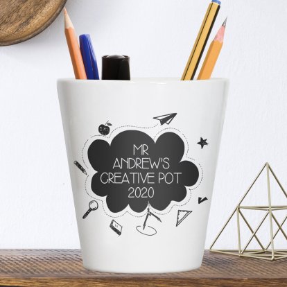 Personalised Pencil / Desk Tidy Cretive Pot