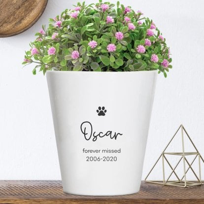 Personalised Pet Memorial Flowers & Plant Pot