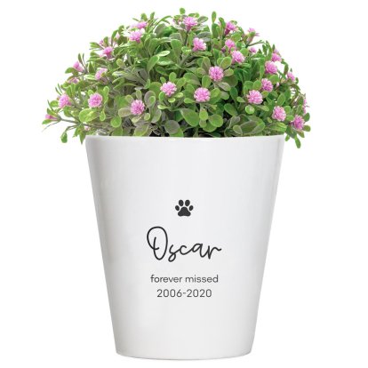 Personalised Pet Memorial Flowers & Plant Pot
