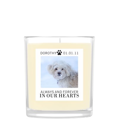 Personalised Pet Remembrance Candle with Picture