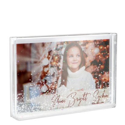 Personalised Photo Block with Glitter
