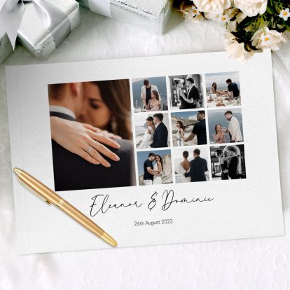 Personalised Photo Collage Wedding Guest Book 