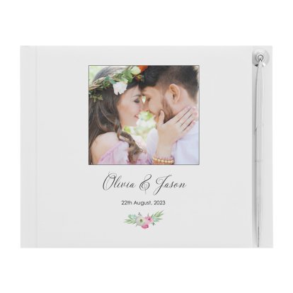 Personalised  Photo & Message Guest Book & Pen