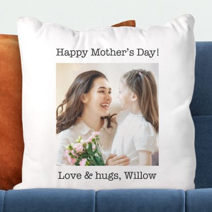 Personalised Photo & Message Mother's Day Cushion