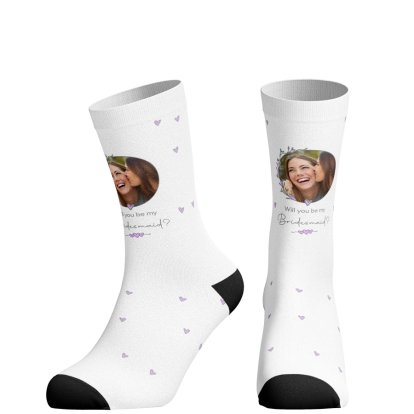 Personalised Photo Socks - Will You Be My Bridesmaid?
