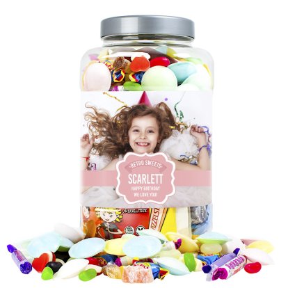 Personalised Photo & Text Sweets Jar