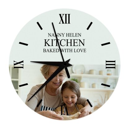 Personalised Photo & Text Wall Clock