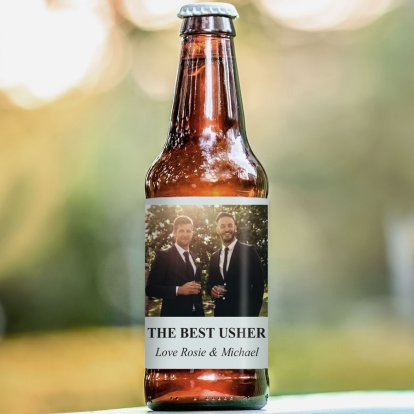 Personalised Photo Upload Beer for Usher - Wedding 