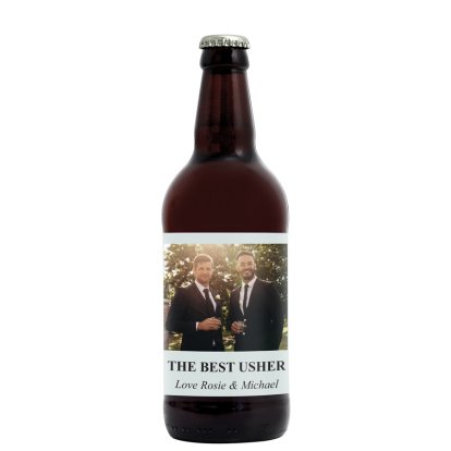 Personalised Photo Upload Beer for Usher - Wedding