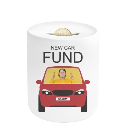 Personalised Photo Upload First Car Money Box