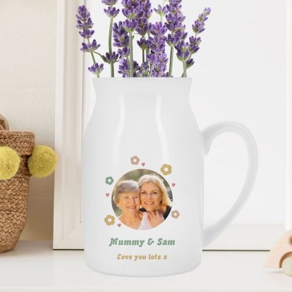 Personalised Photo Upload Flower Jug Vase