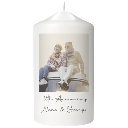 Personalised Photo Upload & Message Candle