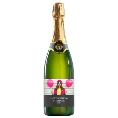 Personalised Photo Upload & Message Champagne