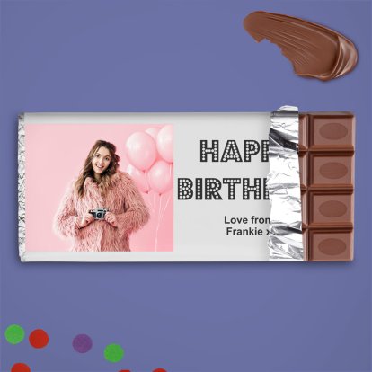 Personalised Photo Upload & Message Chocolate Bar