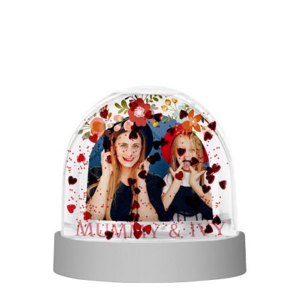 Personalised Photo Upload Mother's Day Globe Hearts
