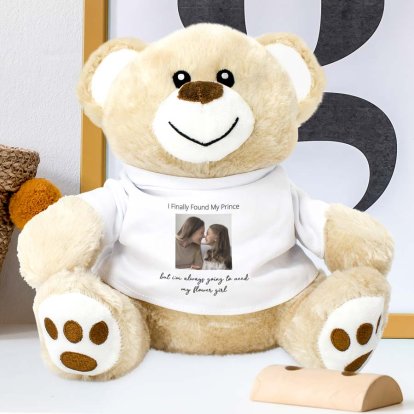 Personalised Photo Upload Teddy Bear for Flower Girl Photo 2