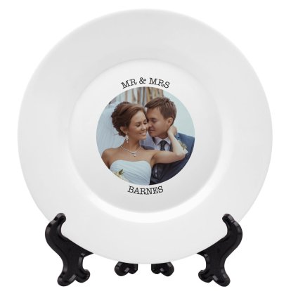 Personalised Photo Upload & Text Ceramic Keepsake Plate