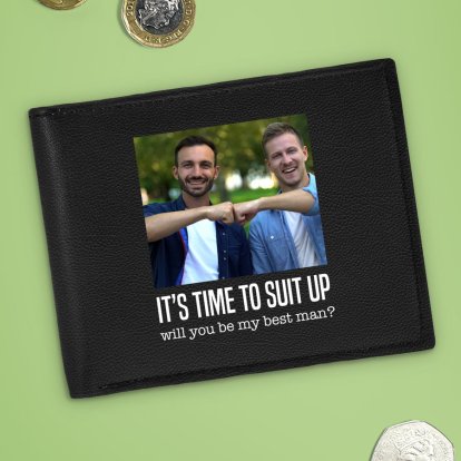 Personalised Photo Upload Wallet for Best Man