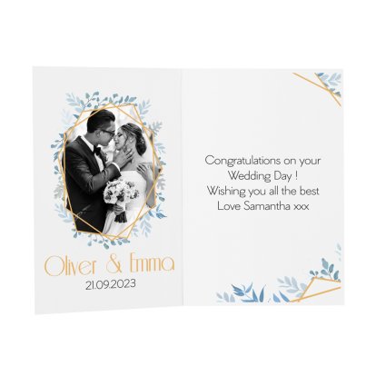 Personalised Photo Upload Wedding Message Card