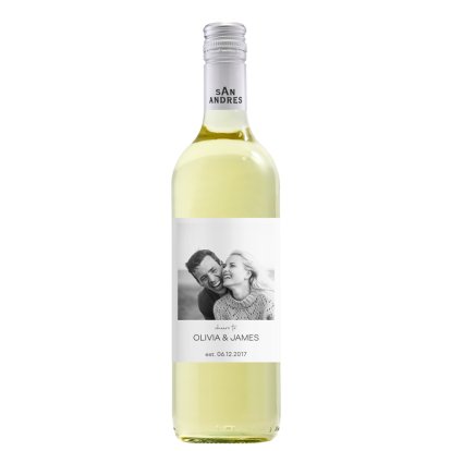 Personalised Photo Upload White Wine