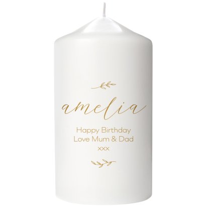 Personalised Pillar Candle - Best Wishes