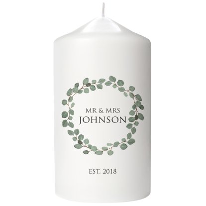 Personalised Pillar Candle - For Couples