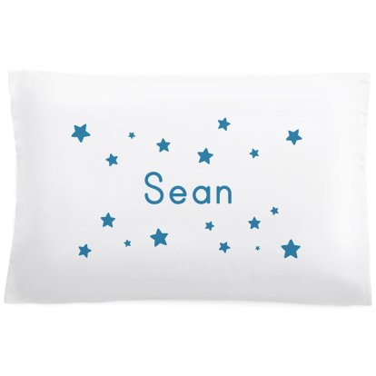 Personalised Pillowcase - Blue Stars