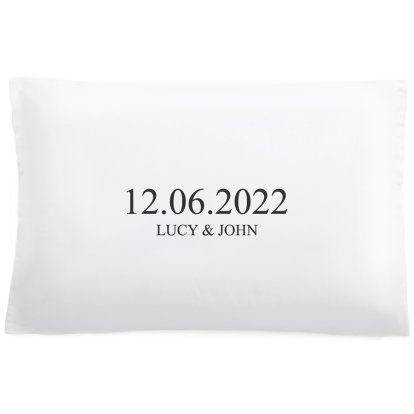Personalised Pillowcase - Date & Message