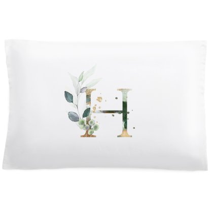 Personalised Pillowcase - Floral initial