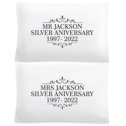 Personalised Pillowcase Set - Wedding Anniversary
